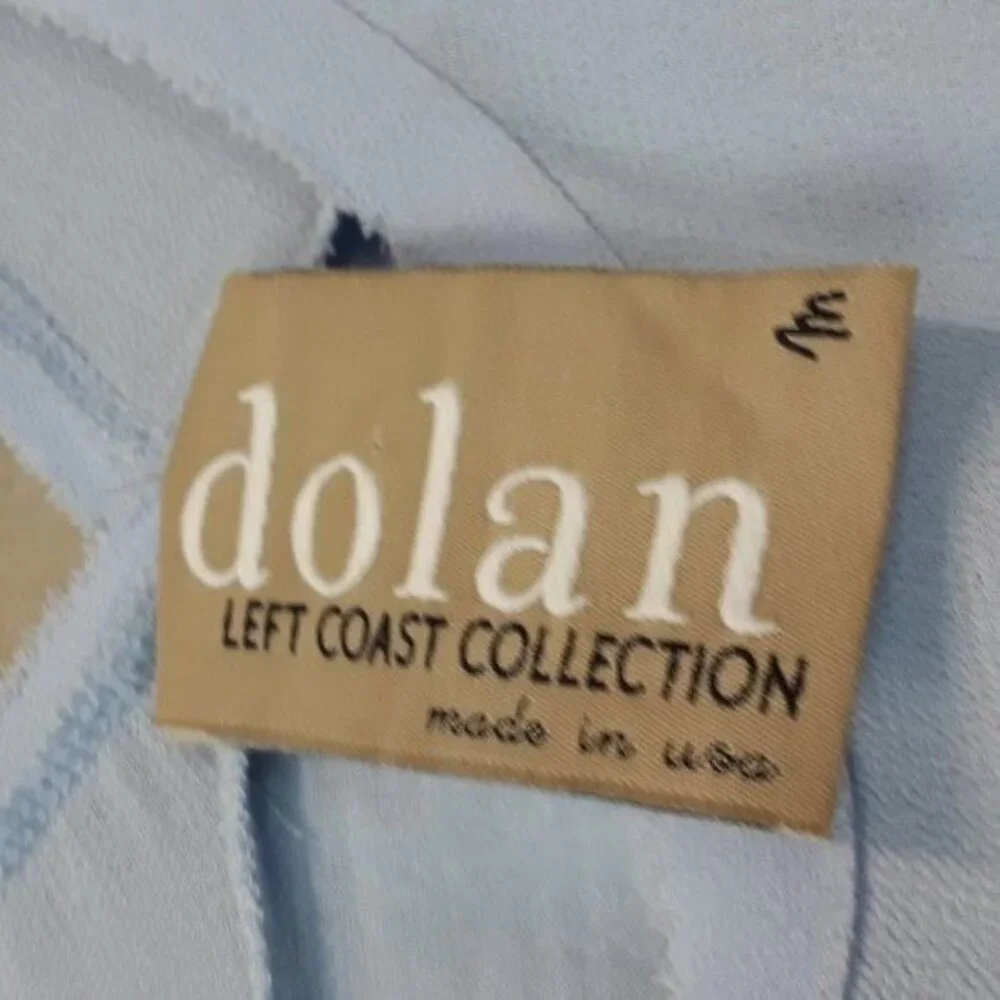 Anthropologie Dolan Womans Top Medium Light Blue Sheer Yoke BOHO Casual - Picture 4 of 10
